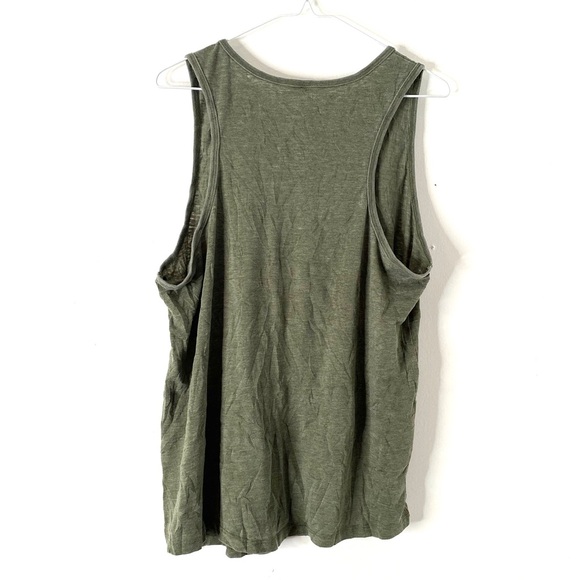 Mia & Tess Olive Green Pocket Tank Top NWT - Picture 4 of 5